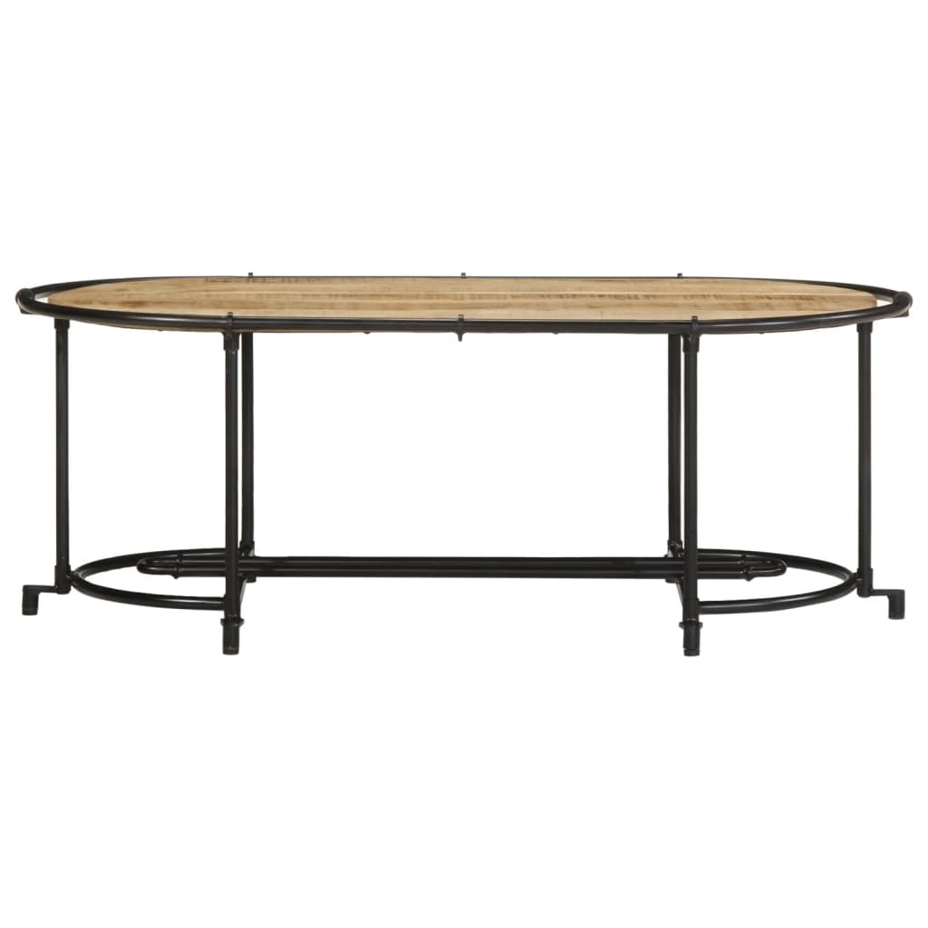 Coffee Table 110X55X40 Cm Solid Wood Rough Mango
