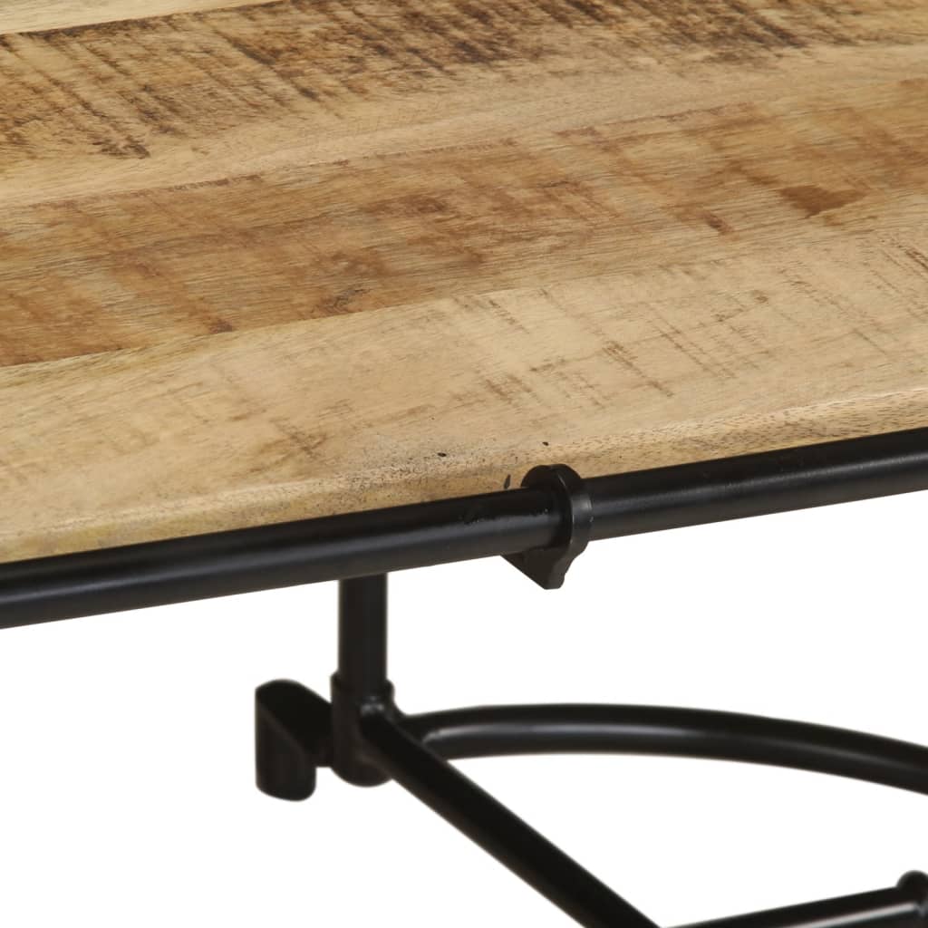 Coffee Table 110X55X40 Cm Solid Wood Rough Mango