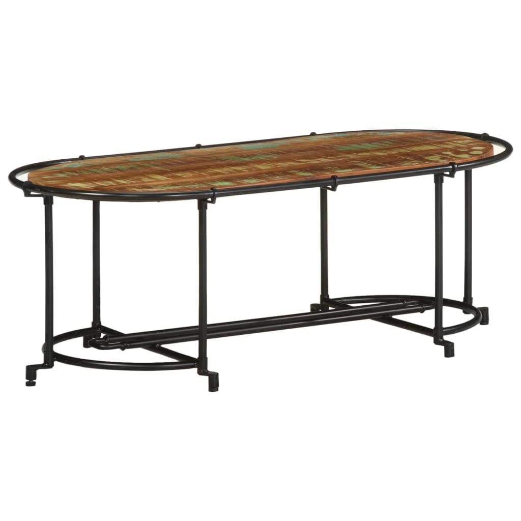Coffee Table 110X55X40 Cm Solid Wood Rough Mango