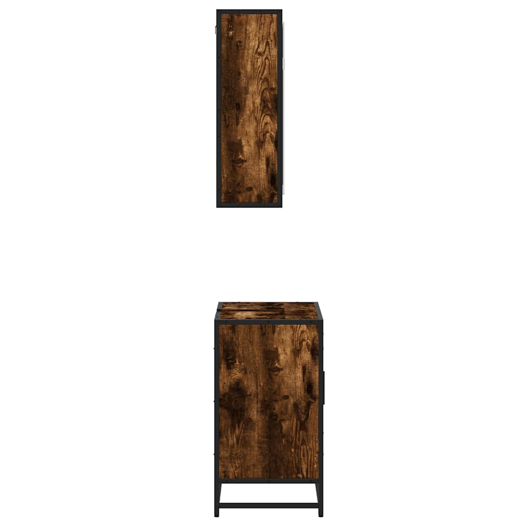2 Piece Bathroom Furniture Set Engineered Wood
