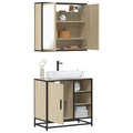2 Piece Bathroom Furniture Set Engineered Wood