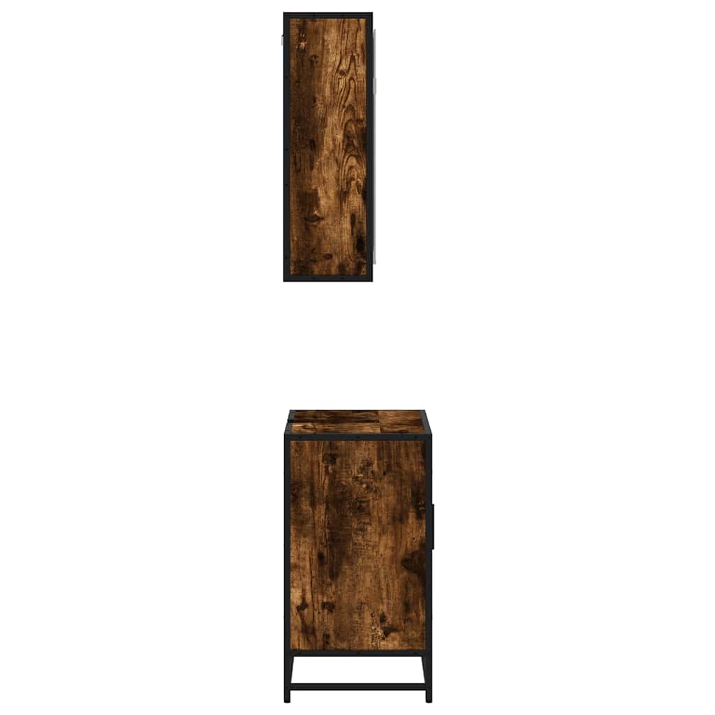 2 Piece Bathroom Furniture Set Engineered Wood