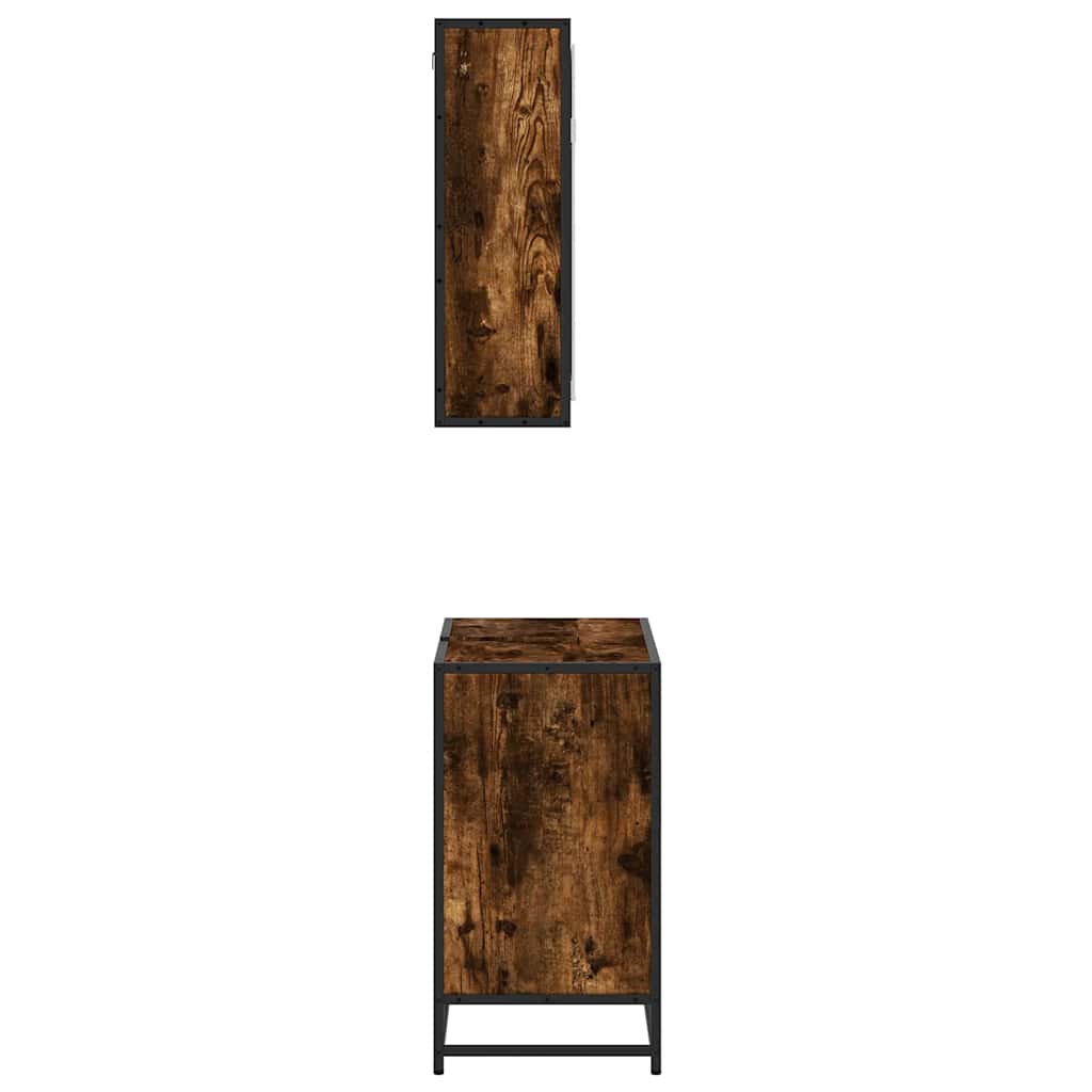 2 Piece Bathroom Furniture Set Engineered Wood
