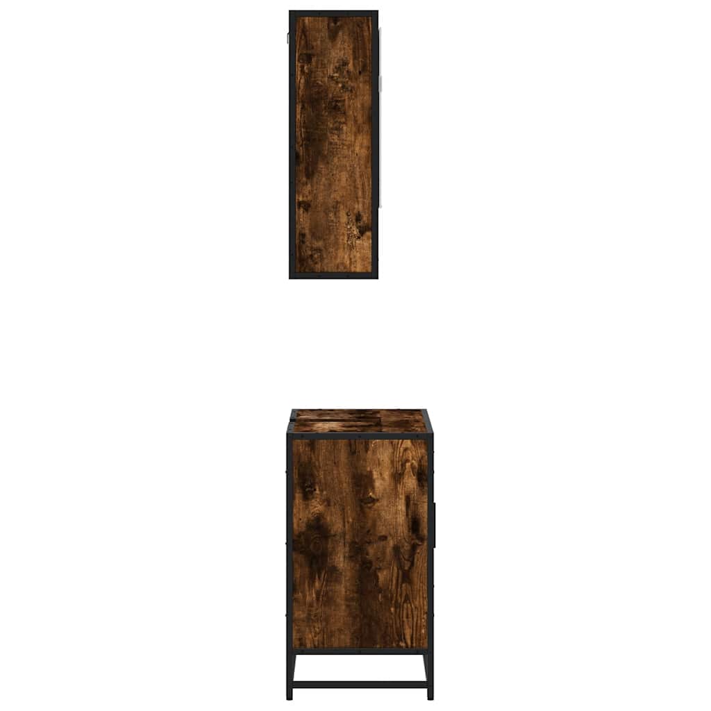 2 Piece Bathroom Furniture Set Engineered Wood