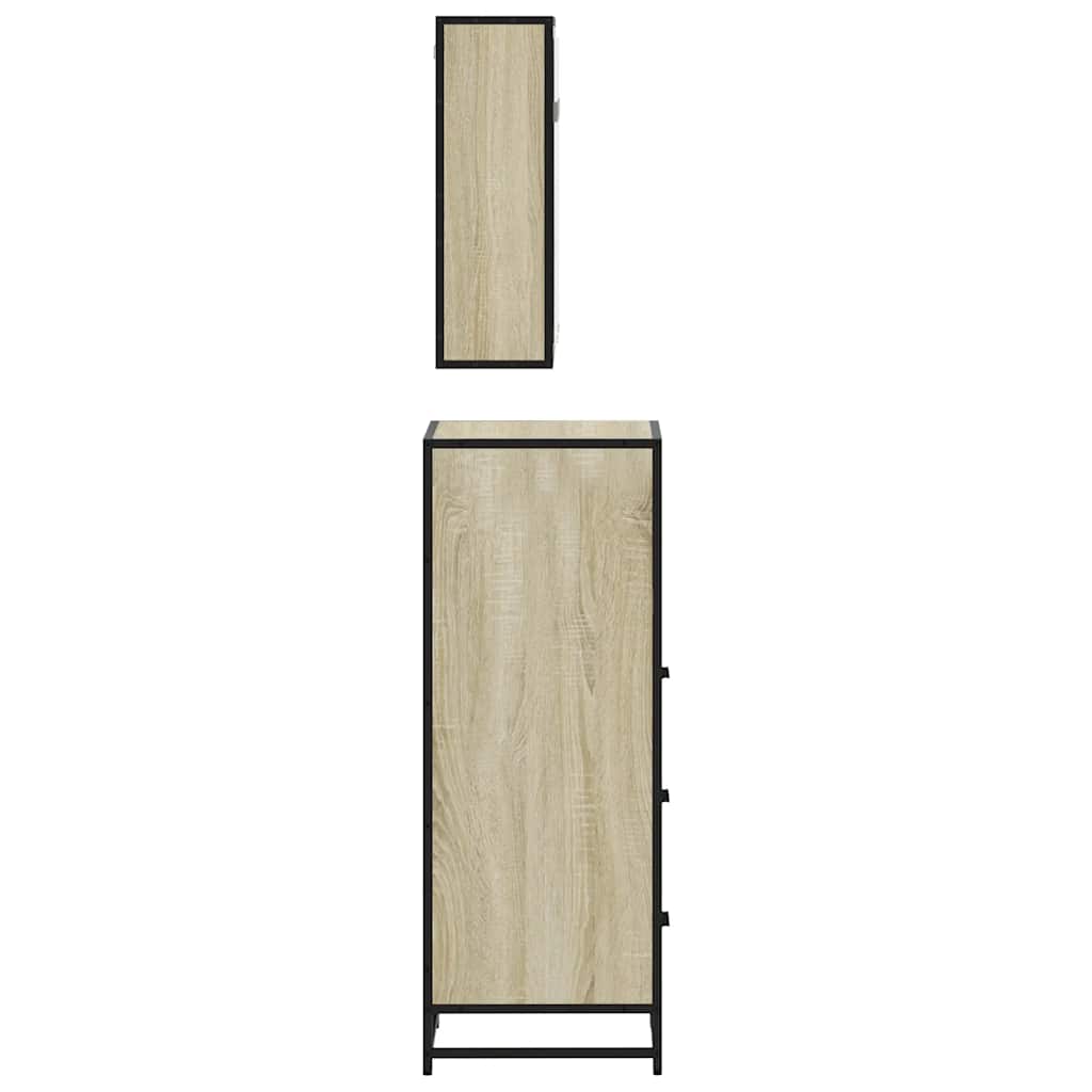 Bathroom Furniture Set 3 Piece Engineered Bathroom Storage Modern Bathroom