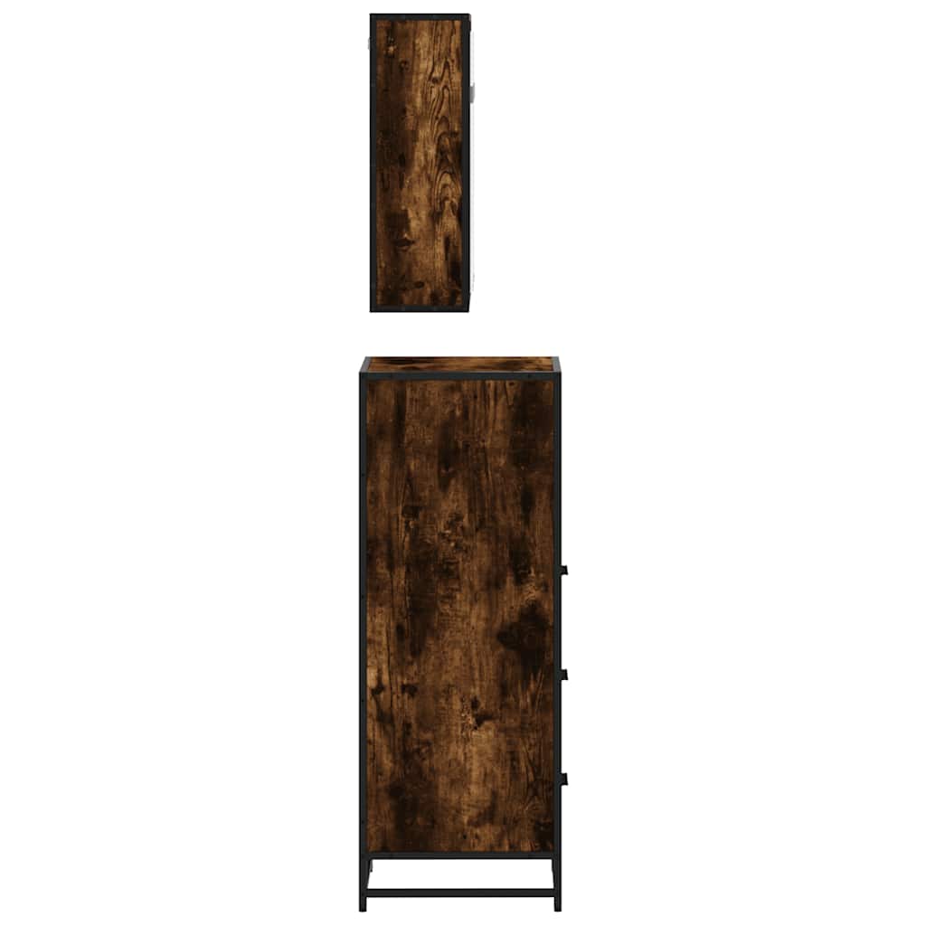 Bathroom Furniture Set 3 Piece Engineered Bathroom Storage Modern Bathroom