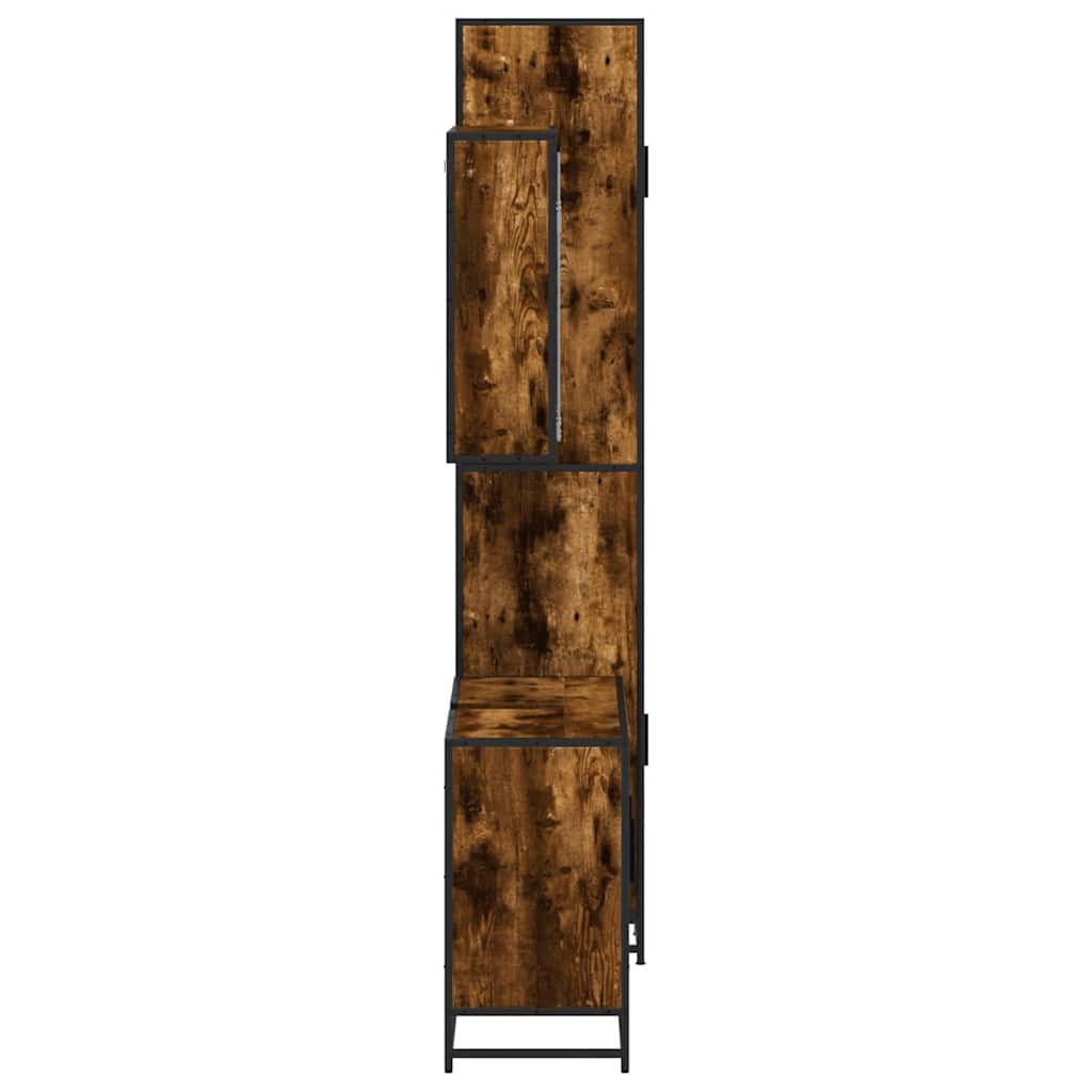 3 Piece Bathroom Furniture Set Engineered Wood