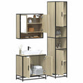 Bathroom Furniture Set 3 Piece Engineered Bathroom Storage Bathroom Cabinet
