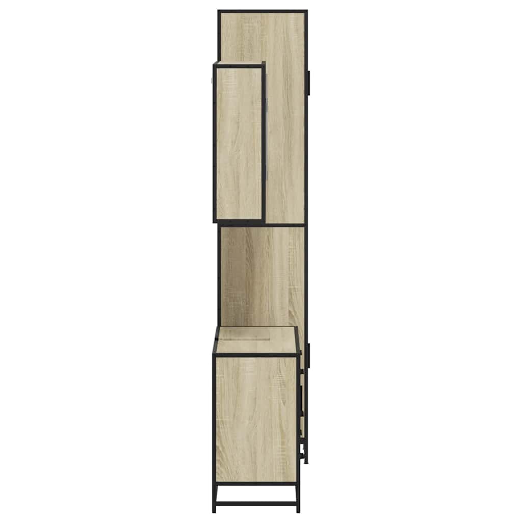 3 Piece Bathroom Furniture Set Engineered Wood
