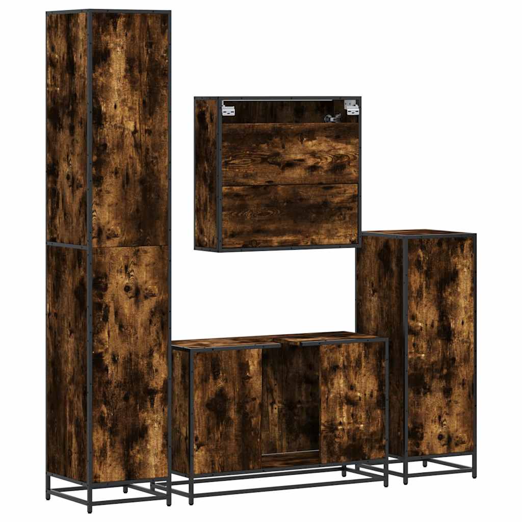 4 Piece Bathroom Furniture Set  Engineered Wood