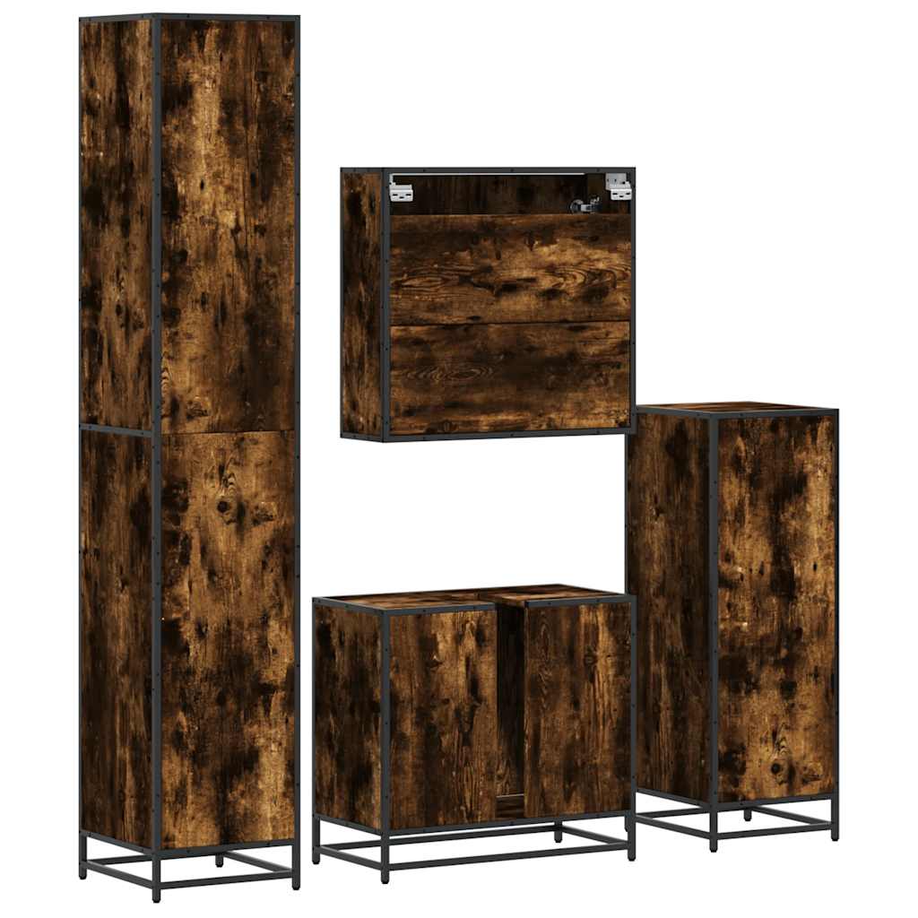 4 Piece Bathroom Furniture Set  Engineered Wood