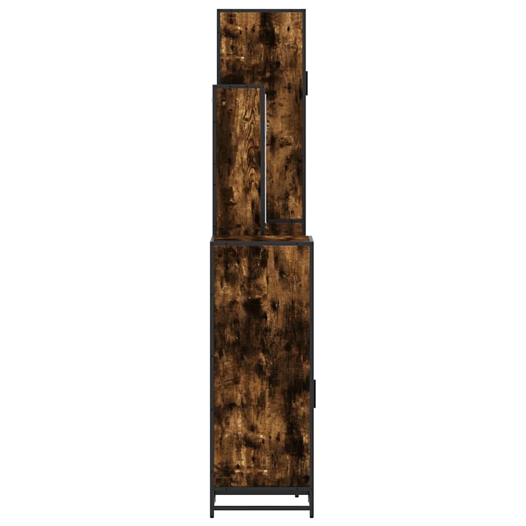 Bathroom Furniture Set 4 Piece Engineered Wood Smoked Oak Sonoma Oak Black Oak 6