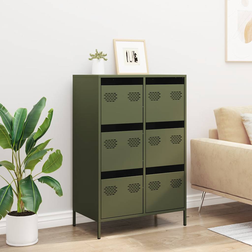 Highboard Olive 68X39X101.5 Cm Steel