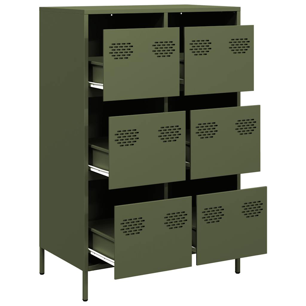 Highboard Olive 68X39X101.5 Cm Steel