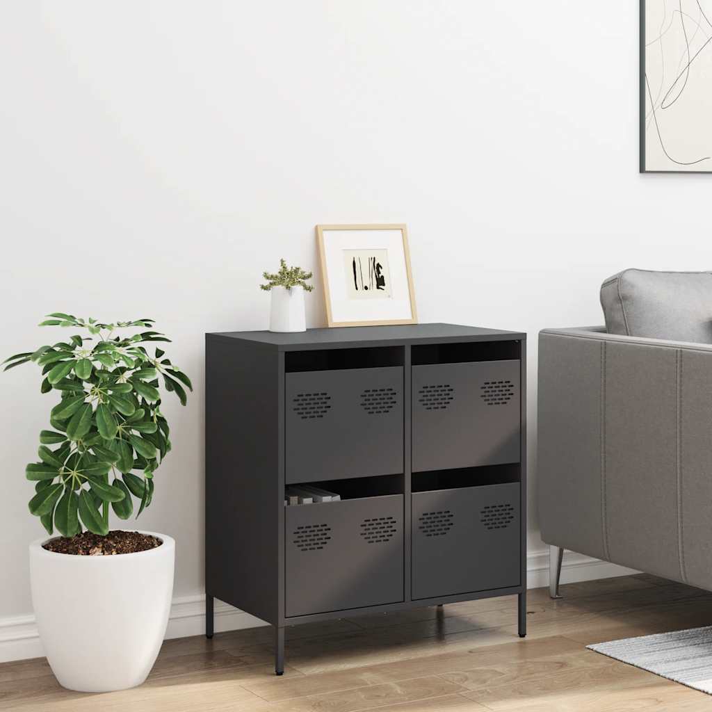 Sideboard 68X39X73.5 Cm Cold-Rolled Steel Black Anthracite White Olive Green 68