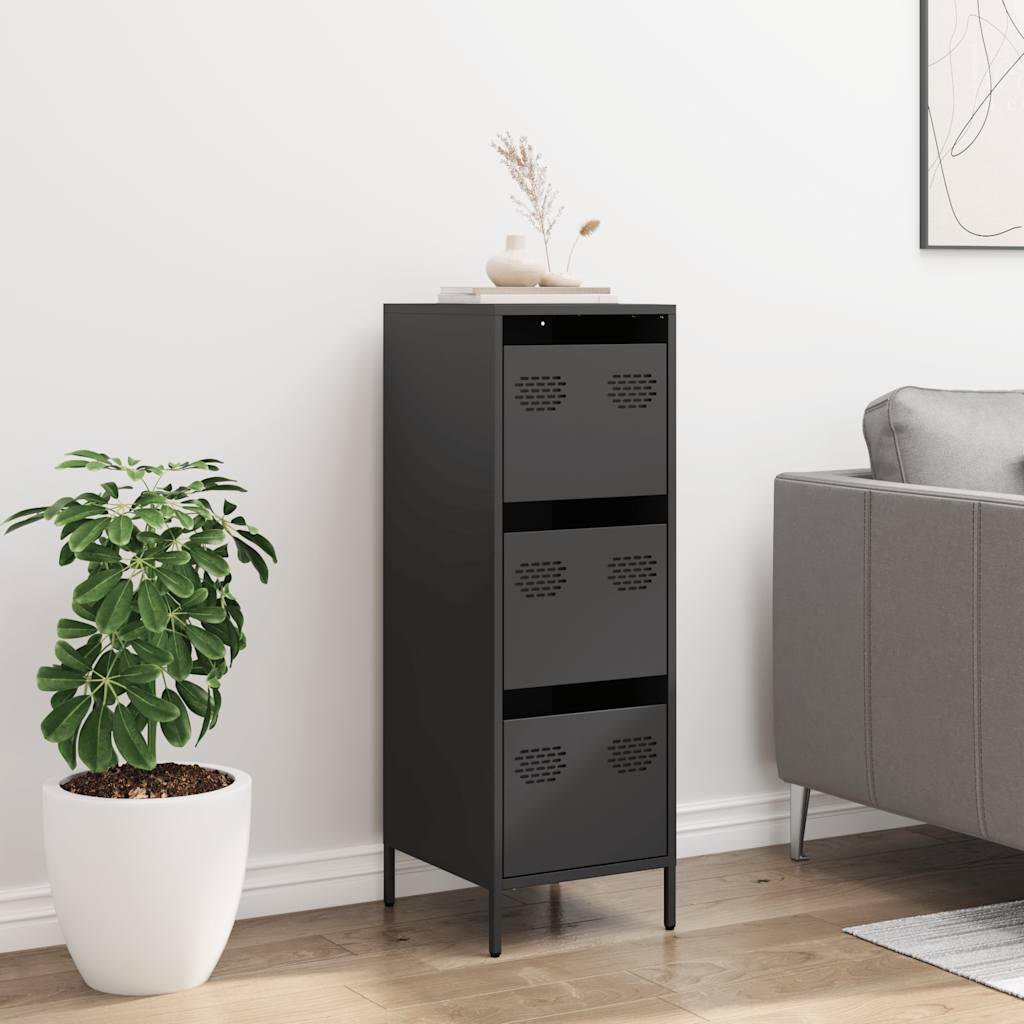 Sideboard Steel Highboard Storage Cabinet 39x35x103.5cm Industrial Shelving Unit