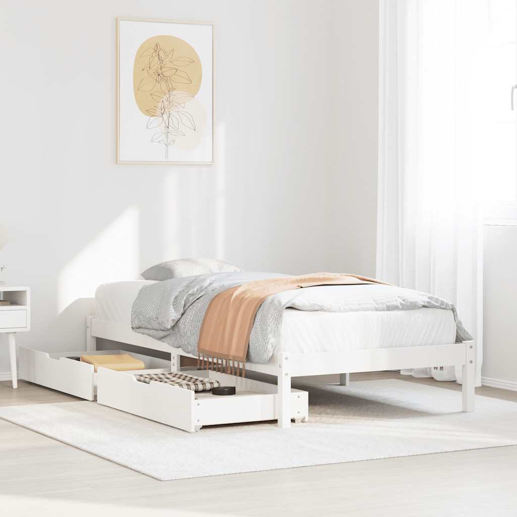 Bed Frame Without Mattress Single Solid Wood Pine
