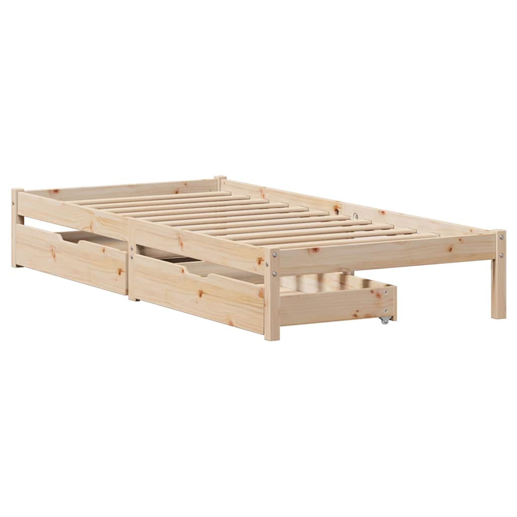 Bed Frame Without Mattress Single Solid Wood Pine