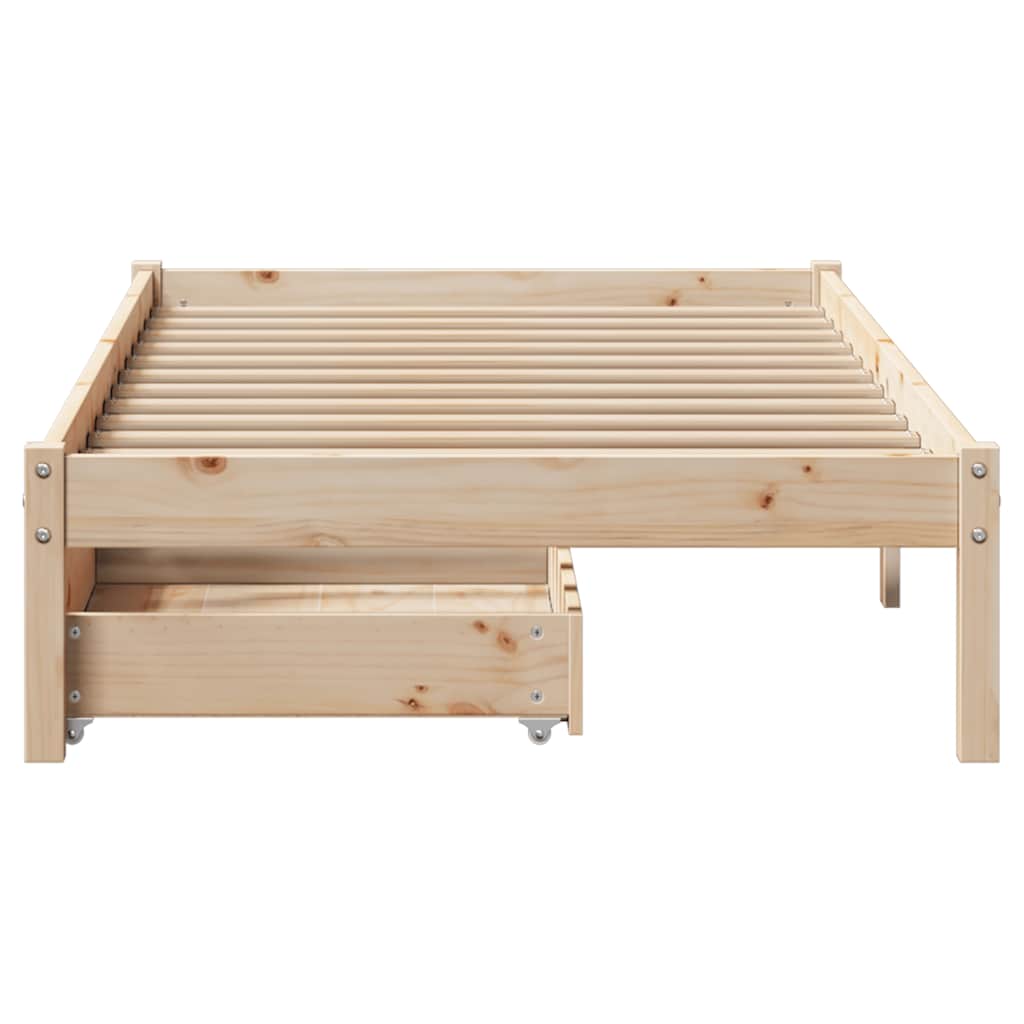 Bed Frame Without Mattress Single Solid Wood Pine