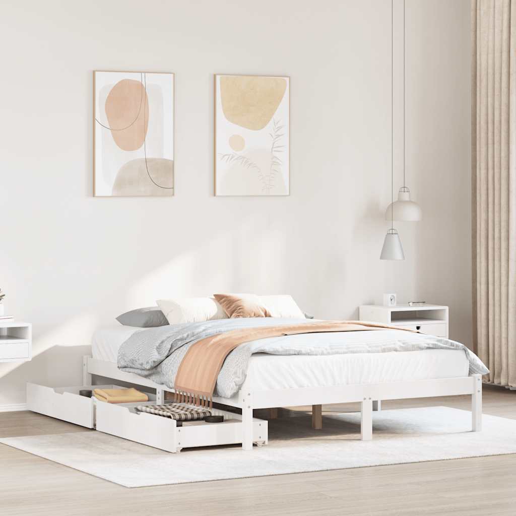 Bed Frame Without Mattress Single Solid Wood Pine
