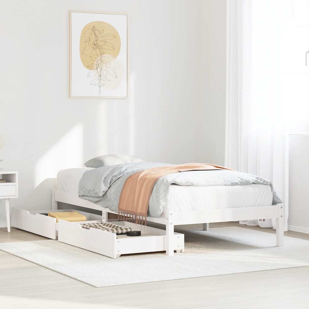 Bed Frame Without Mattress Single Solid Wood Pine