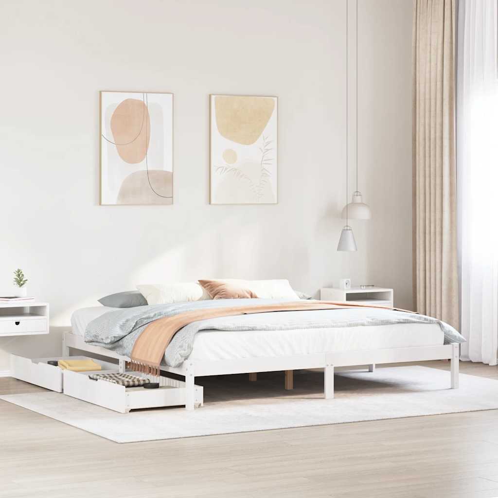 Bed Frame Without Mattress Single Solid Wood Pine