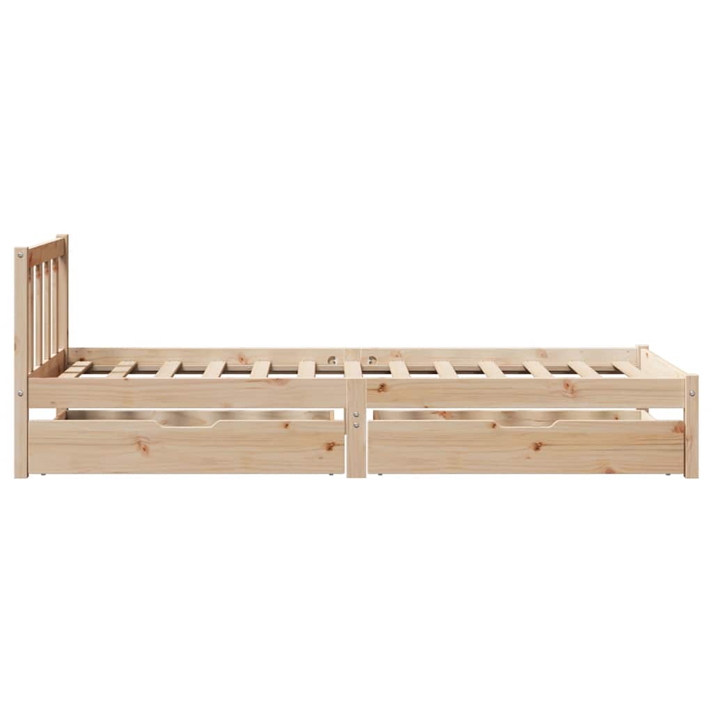 Bed Frame Without Mattress 90X200 Cm Solid Wood Pine