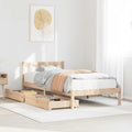 Bed Frame Without Mattress 90X200 Cm Solid Wood Pine