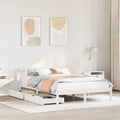 Bed Frame Without Mattress White 120X200 Cm Solid Wood Pine
