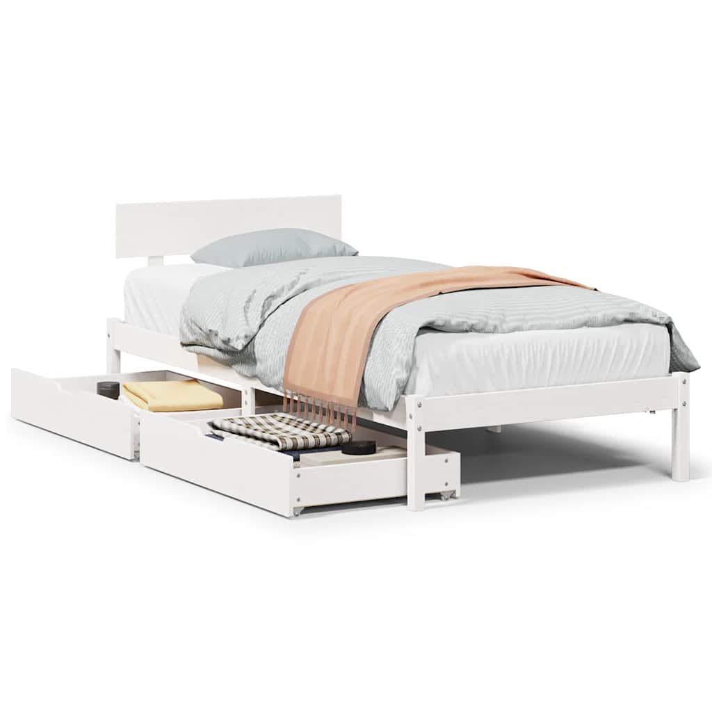 Bed Frame Without Mattress Solid Wood Pine