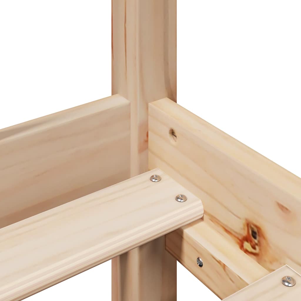 Bed Frame Without Mattress 120X190 Cm Small Double Solid Wood Pine