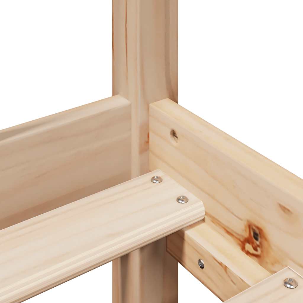 Bed Frame Without Mattress 140X200 Cm Solid Wood Pine