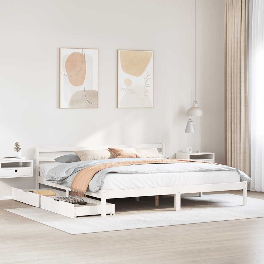 Bed Frame Without Mattress Single Solid Wood Pine