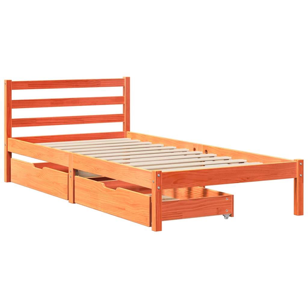 Bed Frame Without Mattress Single Solid Wood Pine