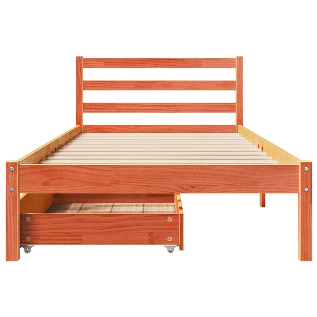 Bed Frame Without Mattress Single Solid Wood Pine