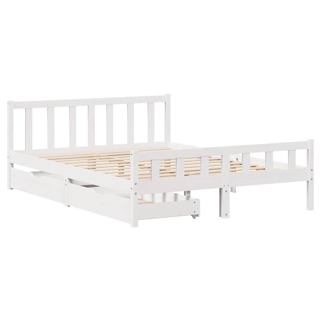 Bed Frame Without Mattress King Size Solid Wood Pine