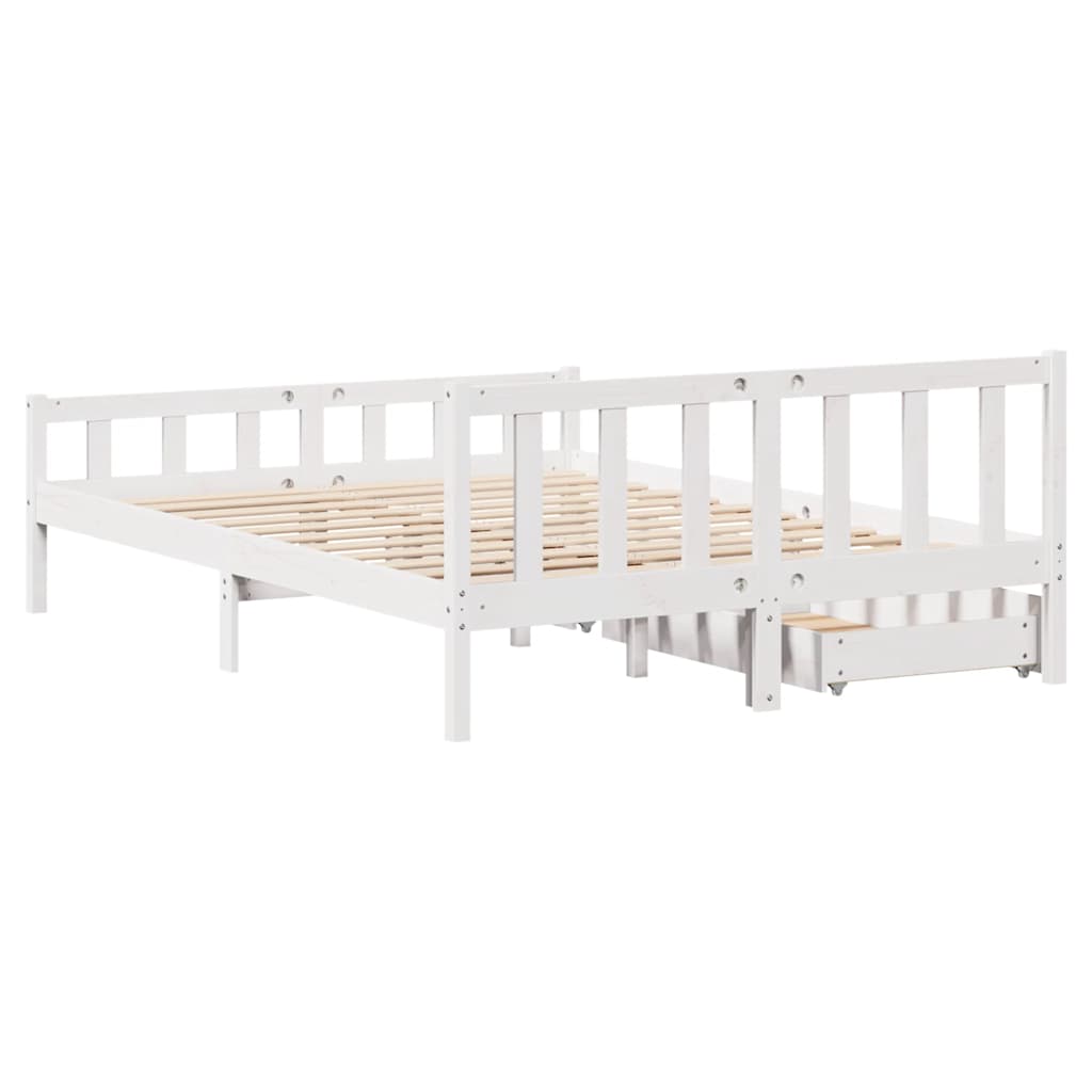 Bed Frame Without Mattress King Size Solid Wood Pine