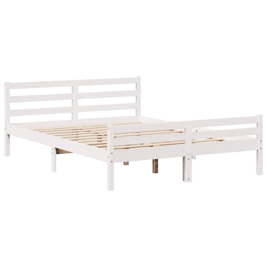 Bed Frame Without Mattress Double Solid Wood Pine