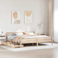Bed Frame Without Mattress Double Solid Wood Pine