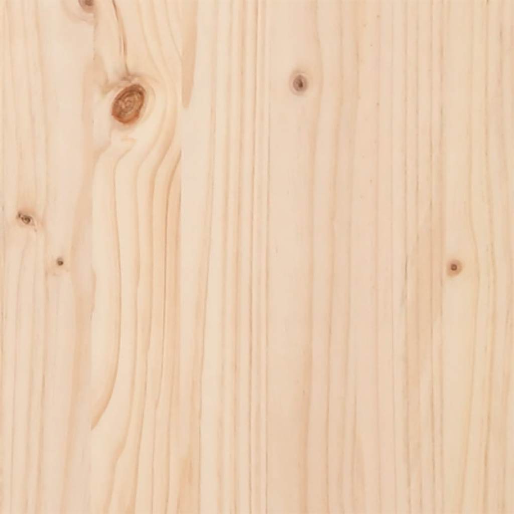 Bed Frame Pine Solid Wood Small Single Storage Natural White Wax brown 195.5 cm