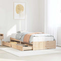Bed Frame | Pine | Solid Pine Wood | Small Single | Storage