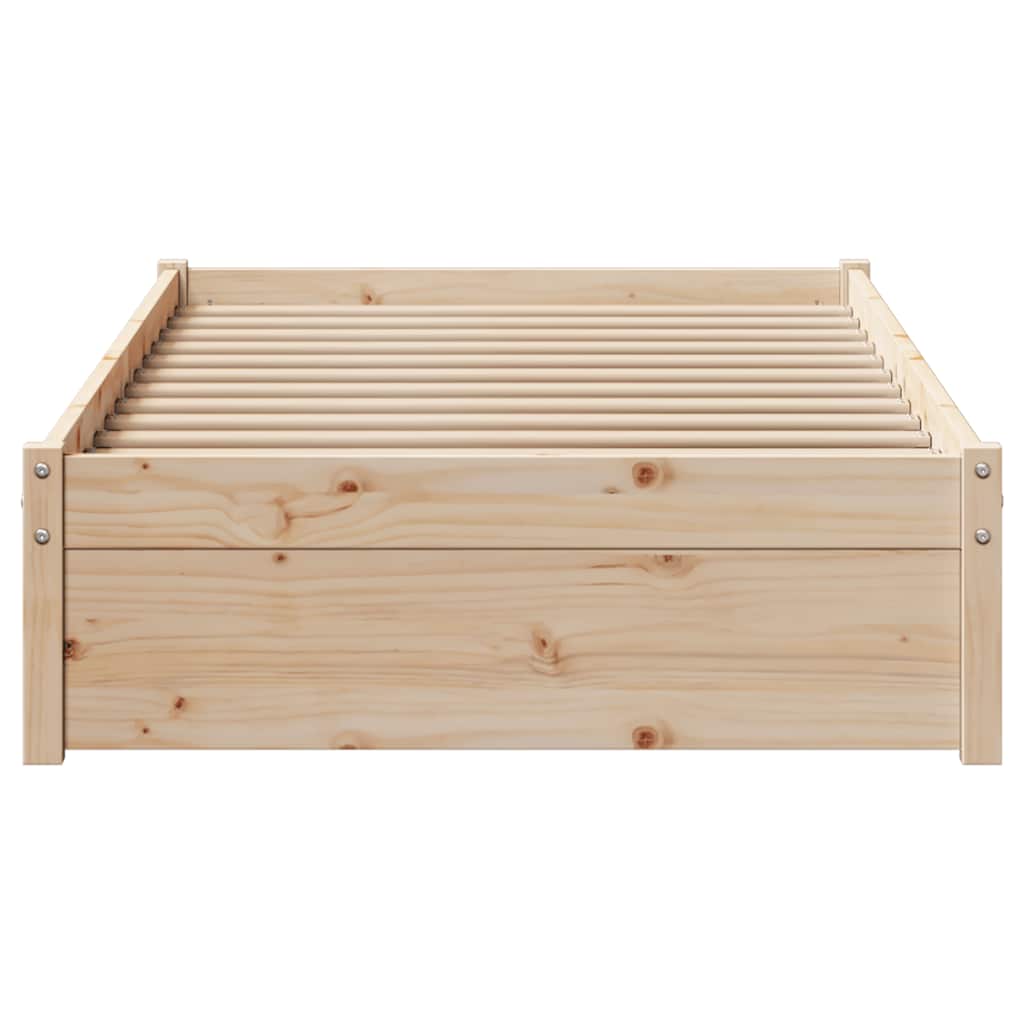 Bed Frame Without Mattress 90X190 Cm Single Solid Wood Pine