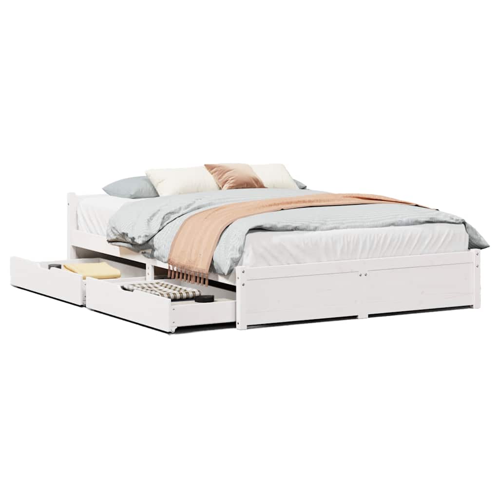 Bed Frame Without Mattress Solid Wood Pine