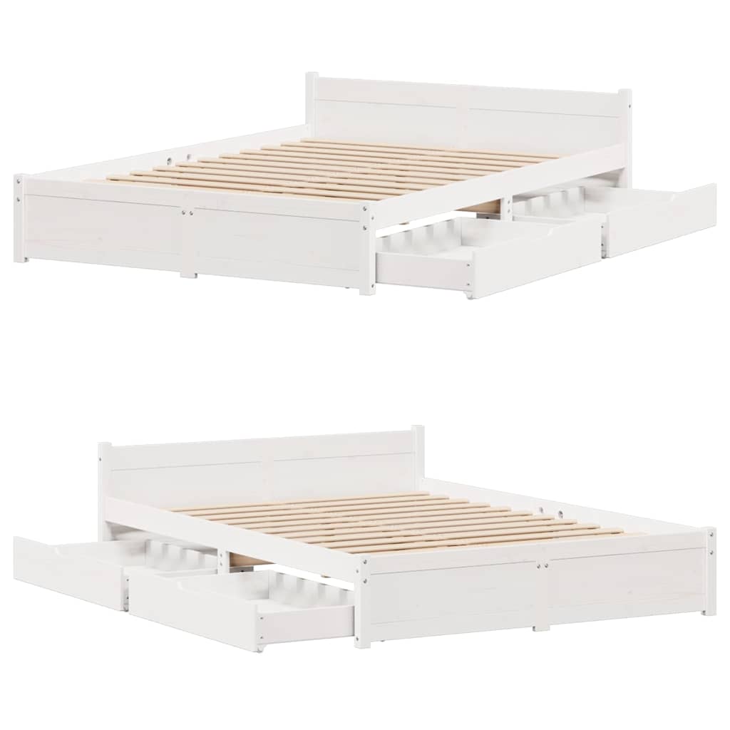 Bed Frame Without Mattress Solid Wood Pine