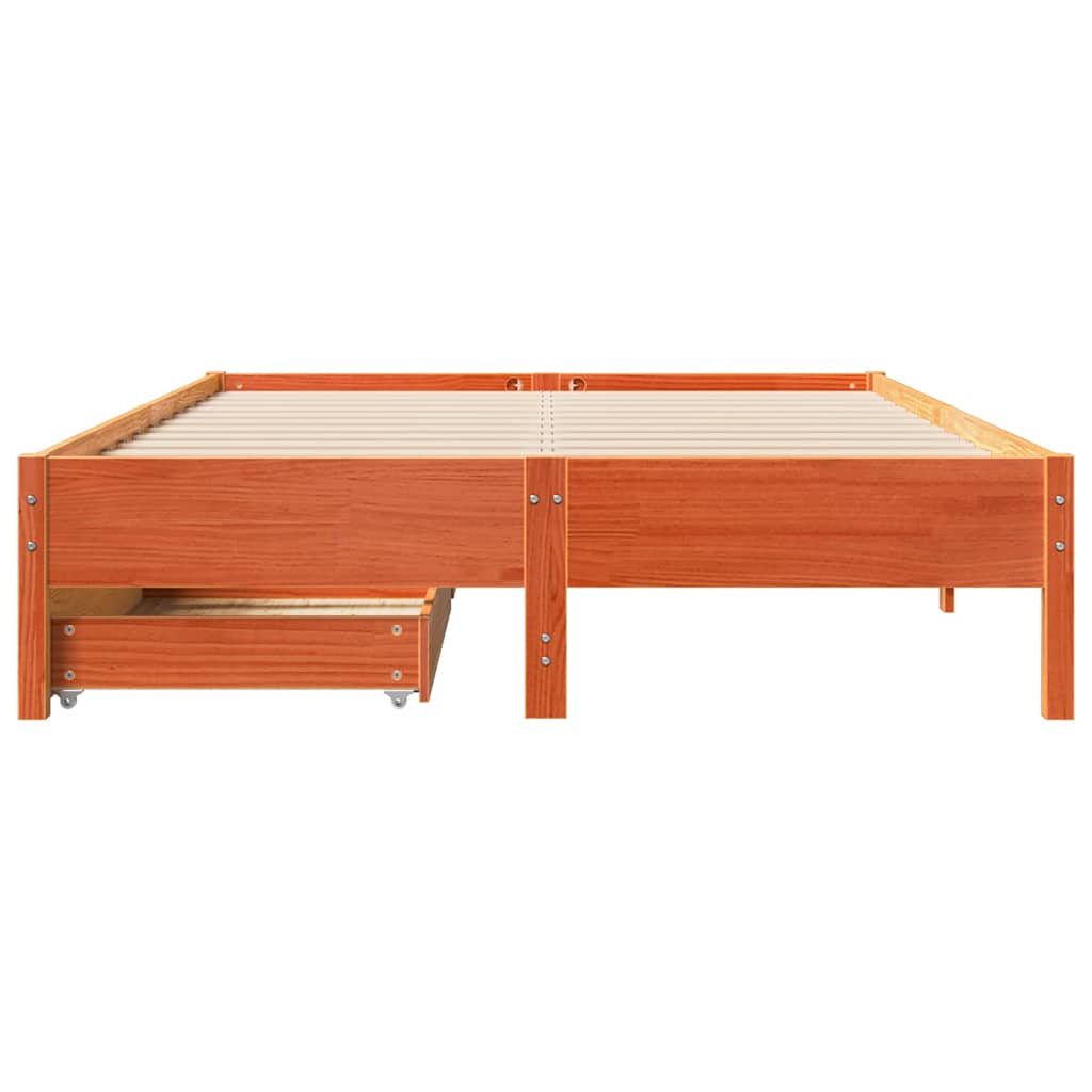 Bed Frame Without Mattress Solid Wood Pine