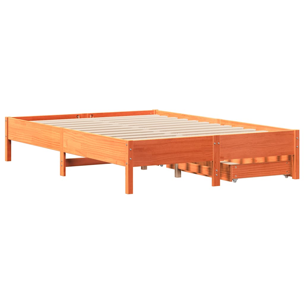 Bed Frame Without Mattress Solid Wood Pine