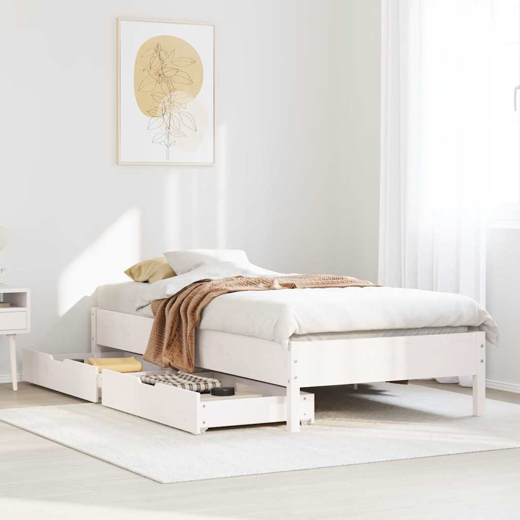 Bed Frame Without Mattress Solid Wood Pine