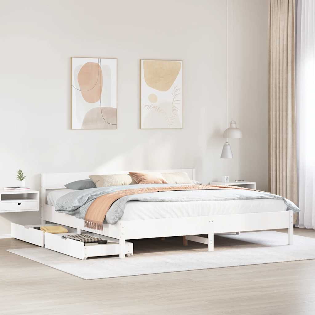 Bed Frame Without Mattress Small Double Solid Wood Pine
