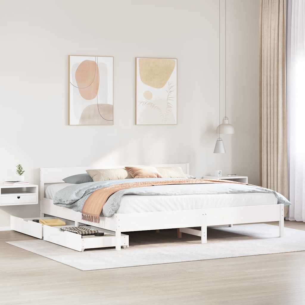 Bed Frame Without Mattress Small Double Solid Wood Pine