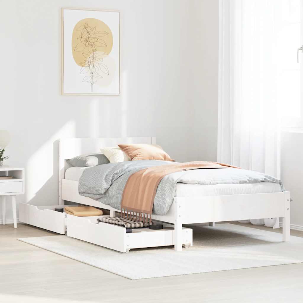 Bed Frame Without Mattress Small Double Solid Wood Pine